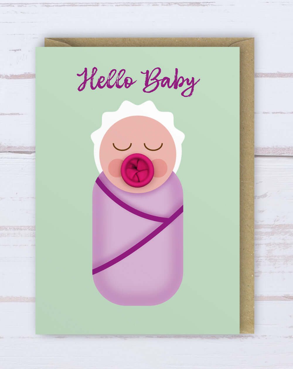 New baby girl | balloon card | lighter