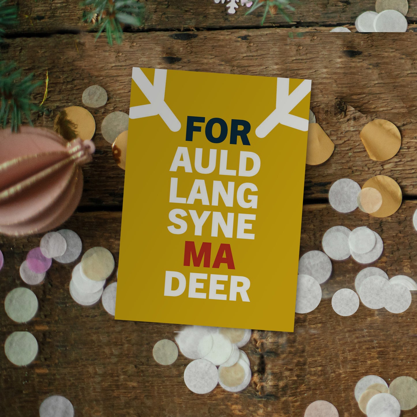 Scottish Christmas card | Auld Lang Syne Ma Deer