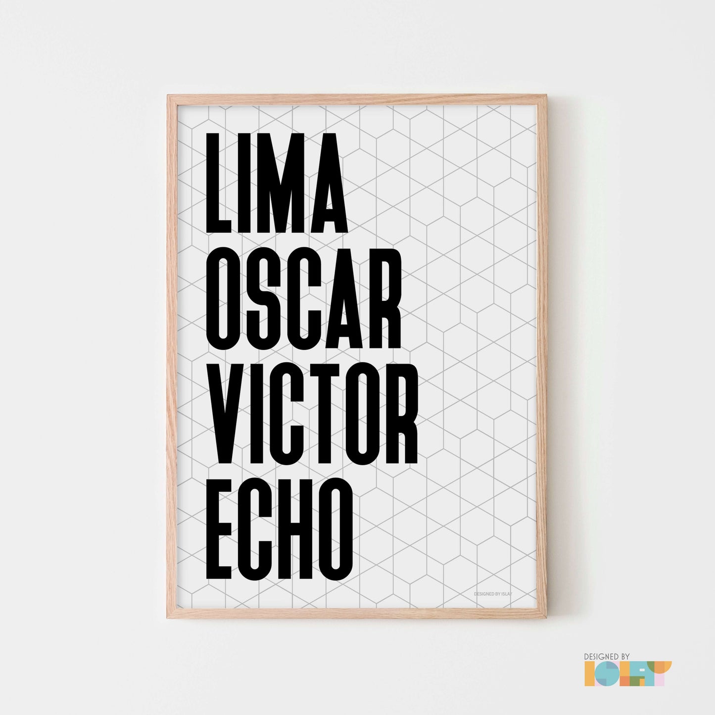 LOVE | Nato Phonetic print
