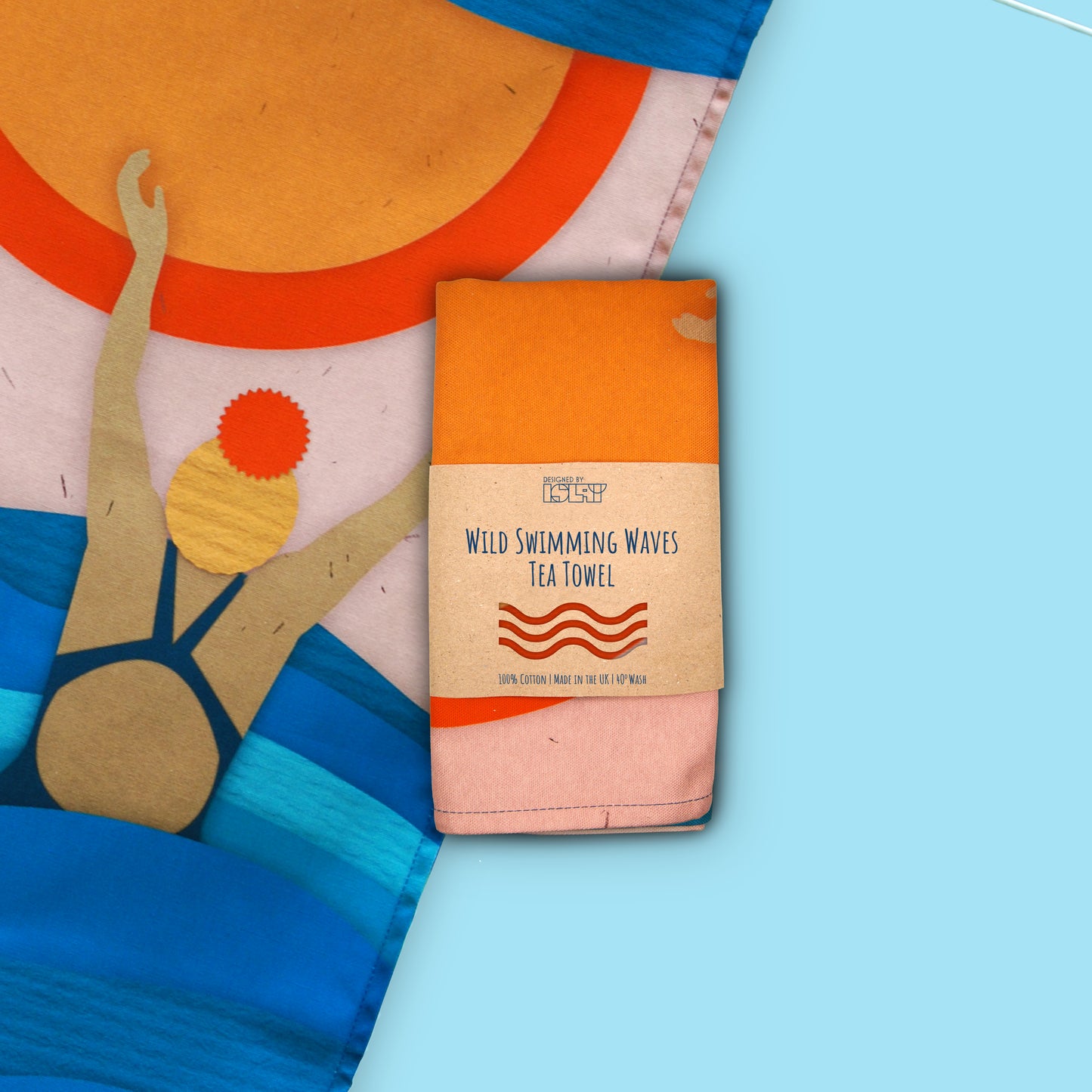 Wild Swimming | Waves Teatowel