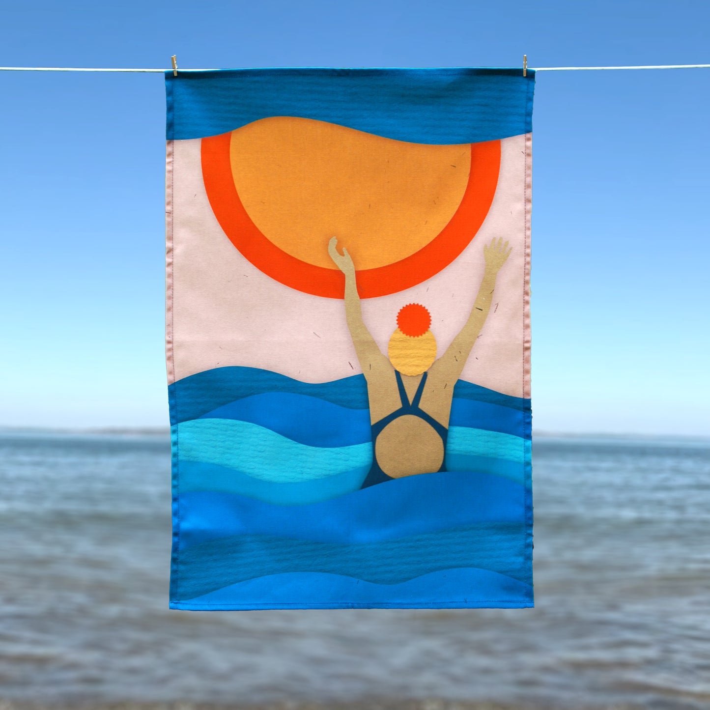Wild Swimming | Waves Teatowel
