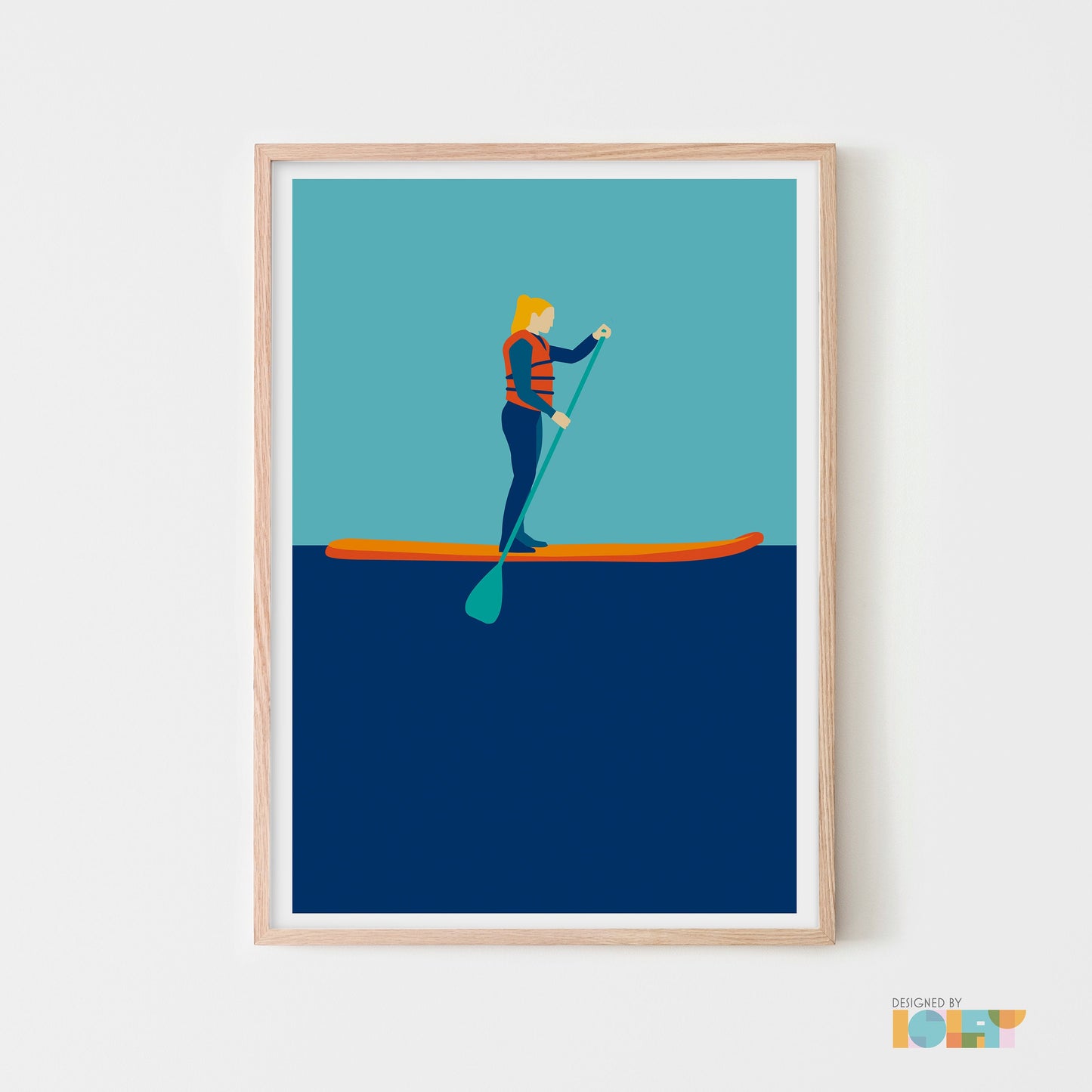 Stand Up Paddle Boarding | print blue