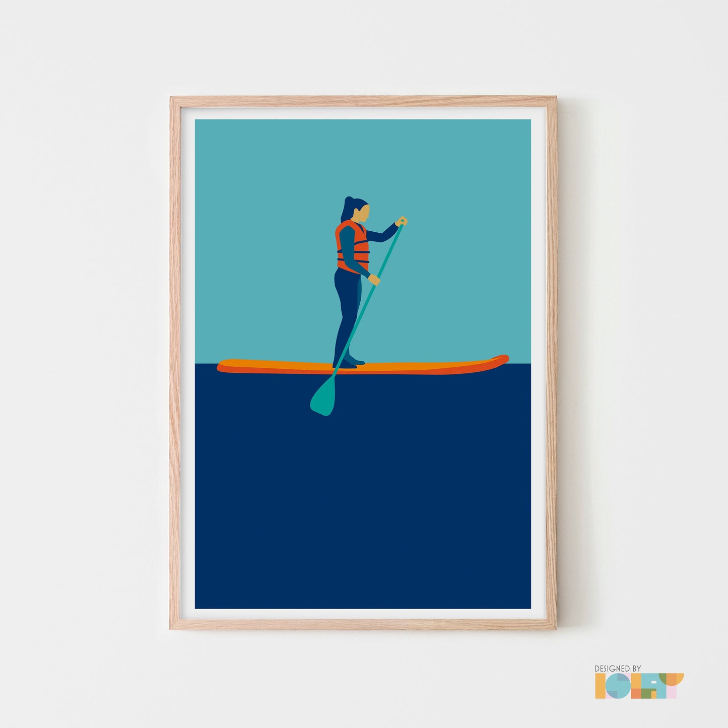 Stand Up Paddle Boarding | print blue