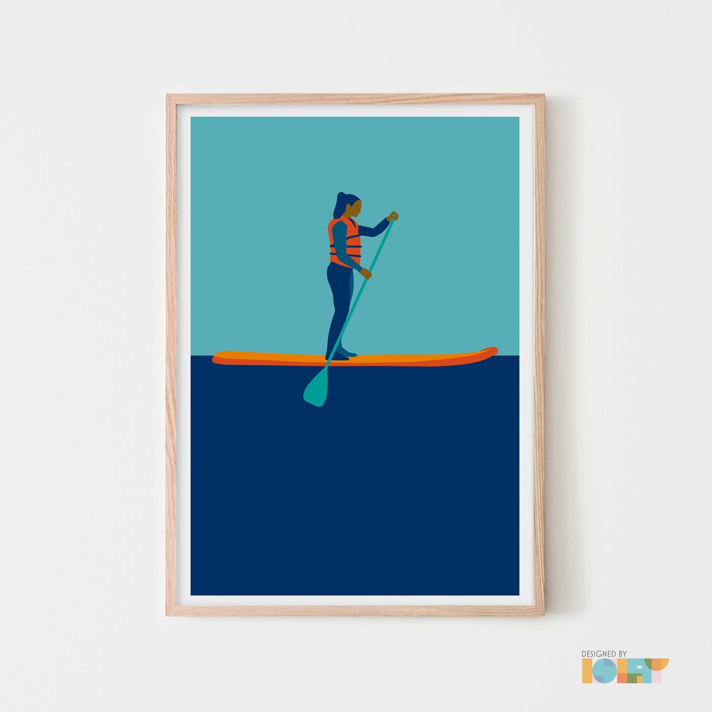 Stand Up Paddle Boarding | print blue