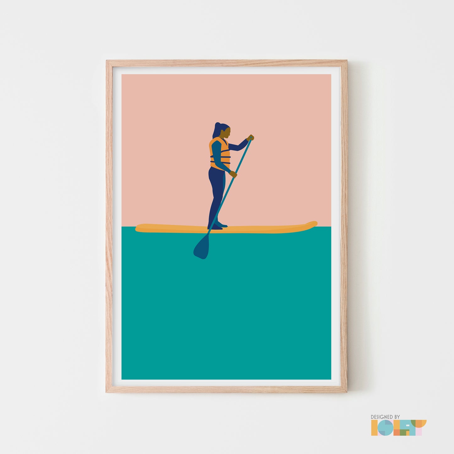 Stand Up Paddle Boarding | print pink