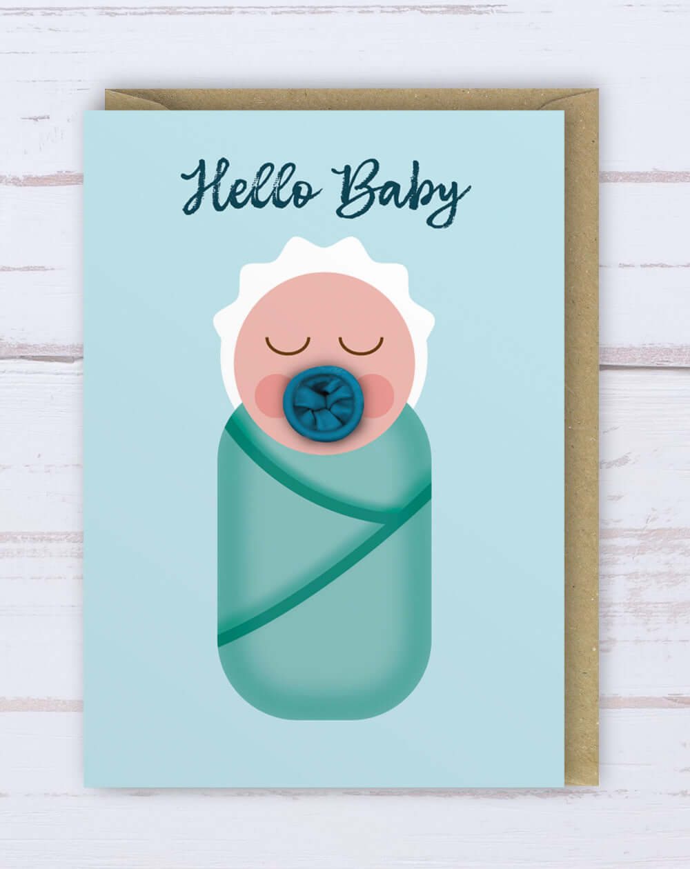 New baby boy | balloon card | lighter