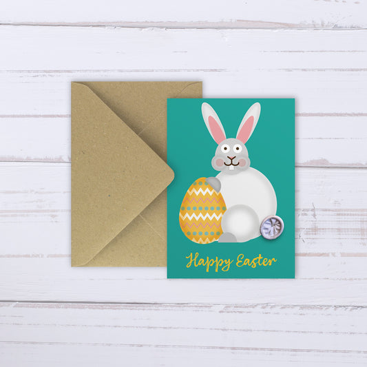 Easter Bunny balloon card