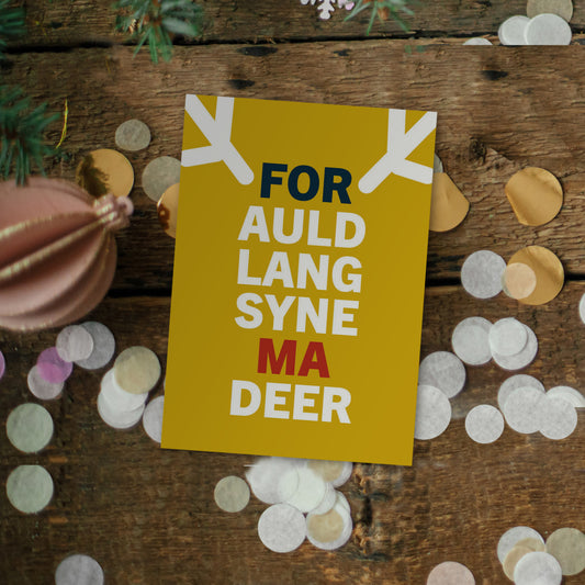 Scottish Christmas card | Auld Lang Syne Ma Deer