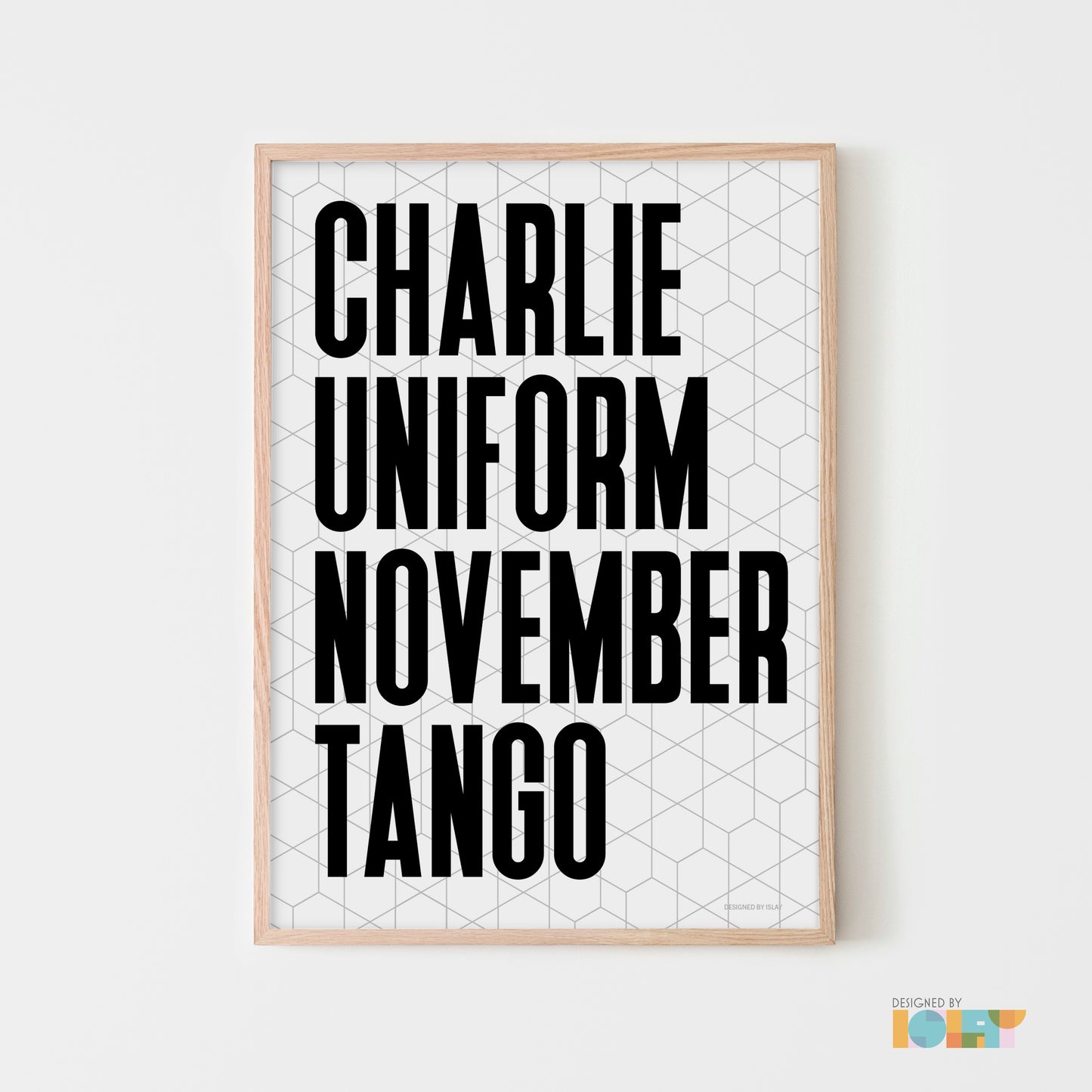 Charlie Uniform November Tango | Nato Phonetic print