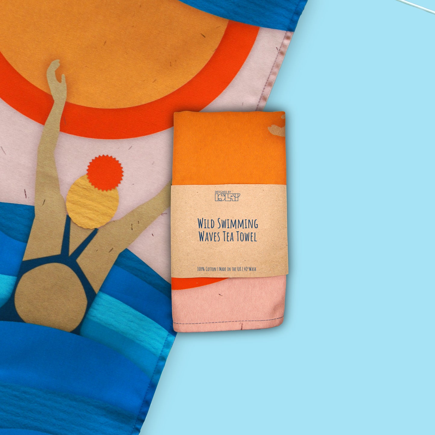 Wild Swimming  | Waves Teatowel