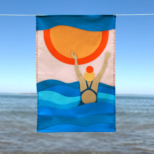 Wild Swimming  | Waves Teatowel