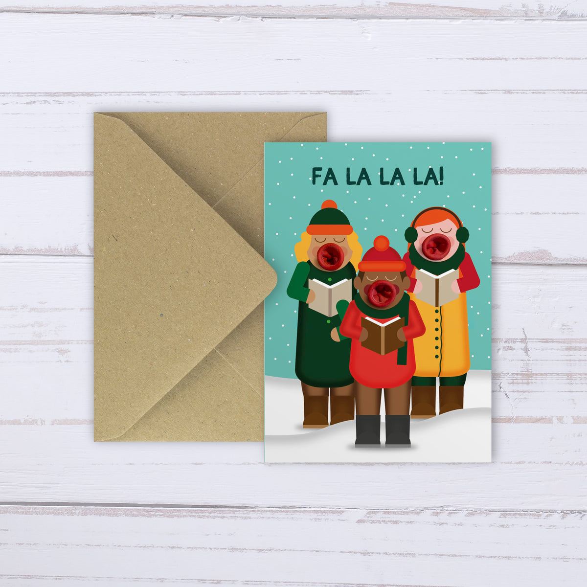 Christmas Choir Balloon card